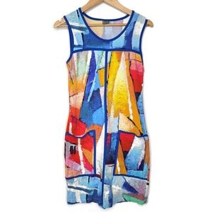 Simply Art by Dolcezza size XS wearable Art colorful geometric strapless